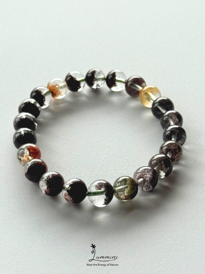 Natural Four Seasons Garden Quartz / Phantom Quartz Bracelet – 9mm