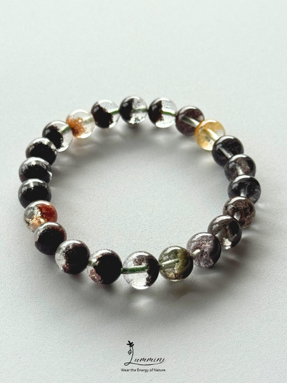 Natural Four Seasons Garden Quartz / Phantom Quartz Bracelet – 9mm