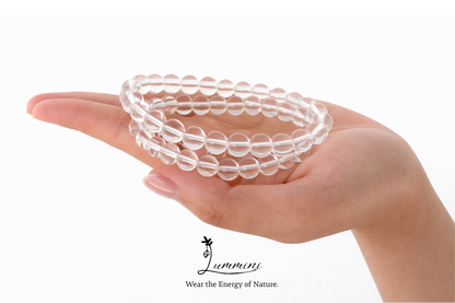Clear Quartz Bracelet · Pure Clarity & Energy Amplification · AA Grade · 7mm / 9mm