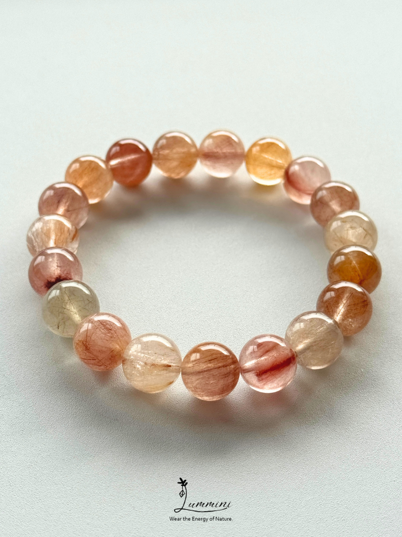 Natural Rabbit Hair Quartz Bracelet – 10.5mm - One of a Kind