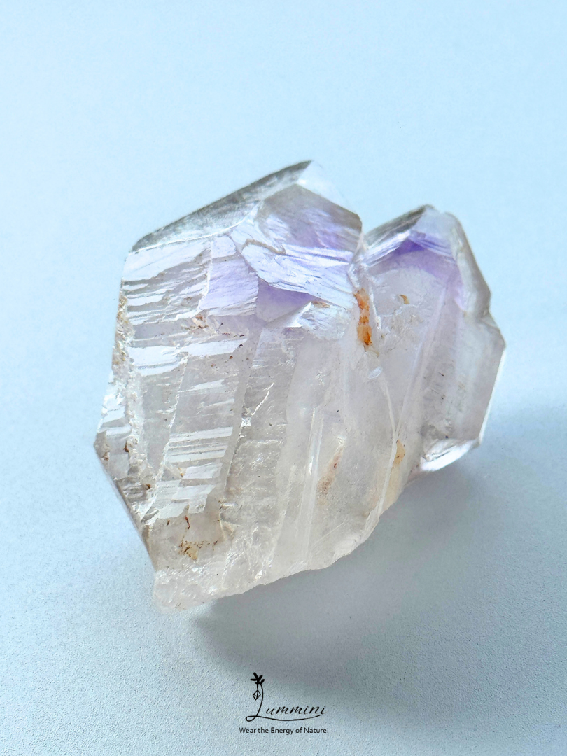 Natural Madagascar Amethyst Skeletal Quartz Double Point – 80g, 62mm