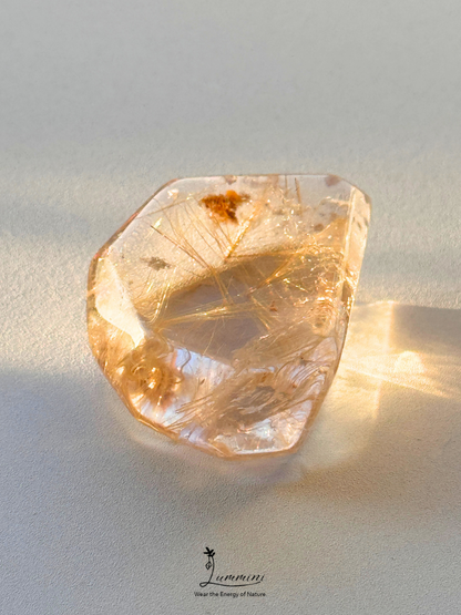 Natural Golden Rutilated Quartz Pocket Stone - 27g