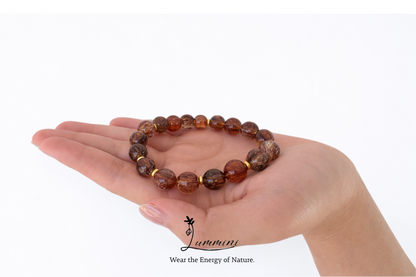 Black Gold Super Seven Bracelet · High Vibration & Protection · 11mm · Gold-Plated Spacer