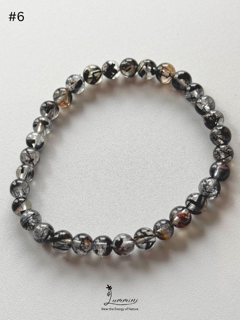Natural Tourmalinated Quartz Bracelet
