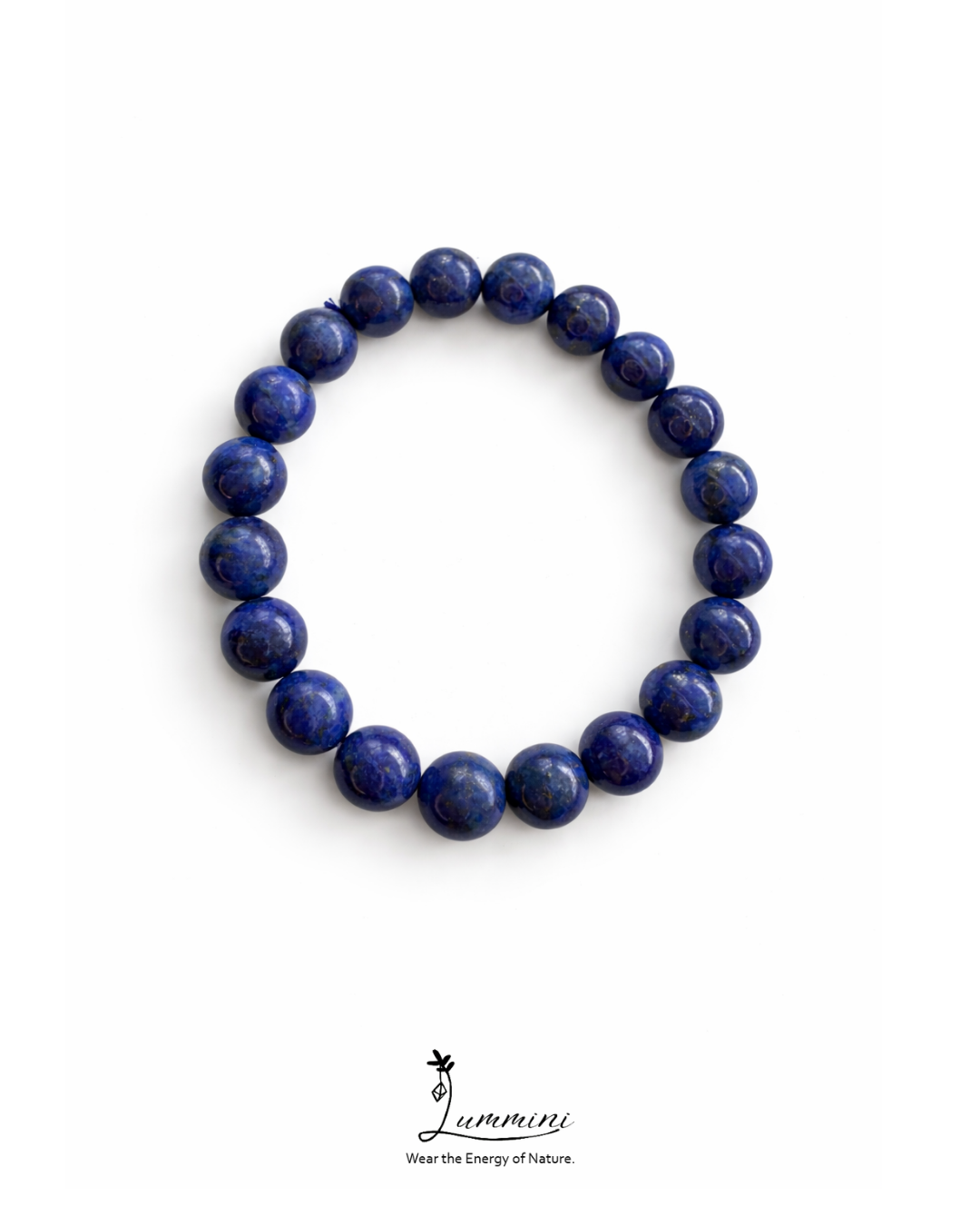 Lapis Lazuli Bracelet · Royal Blue & Golden Night · 9.5mm