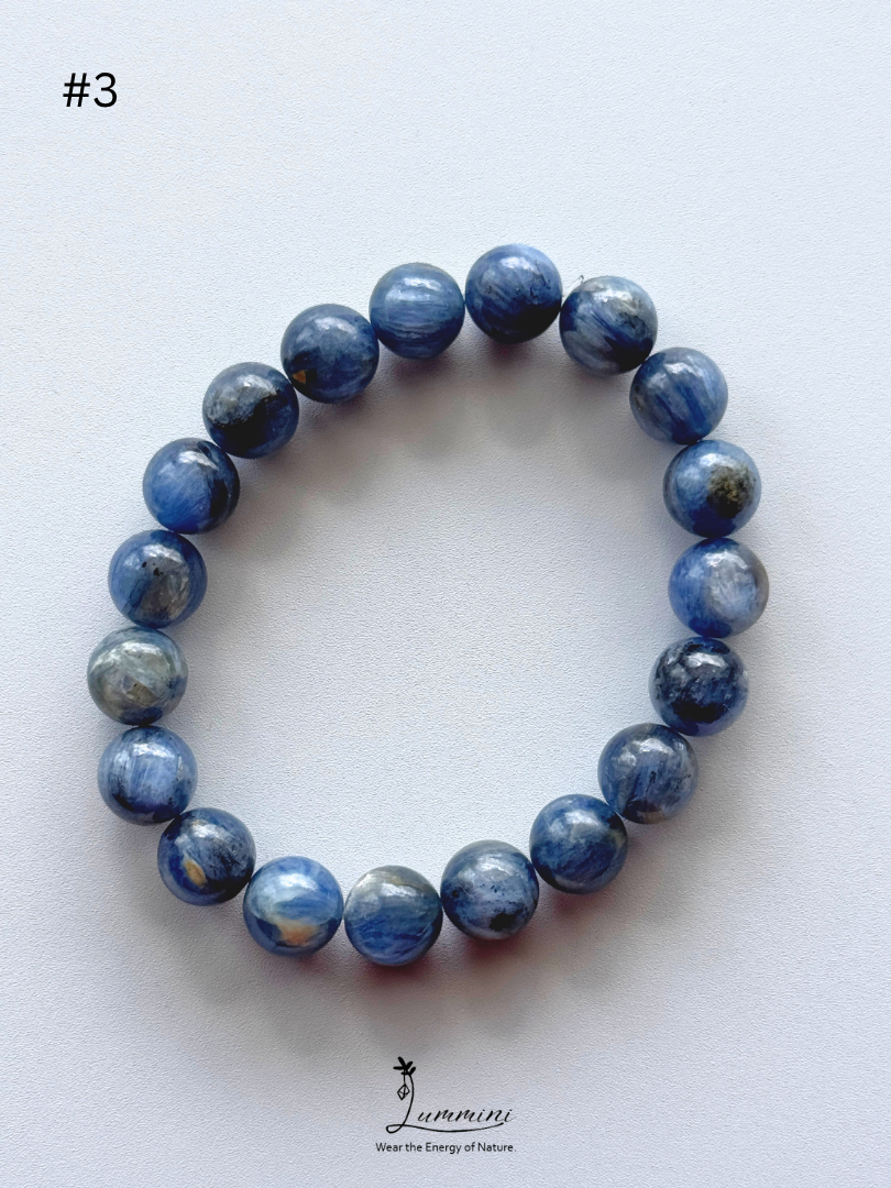 Natural Blue Kyanite in Quartz Bracelet – One of a Kind, Choose Your Piece