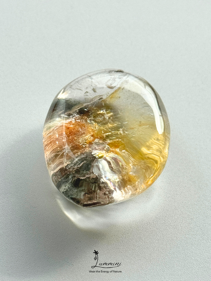 Natural Garden Quartz Palm Stone with Garden & Flower Inclusions – 80g, 57mm
