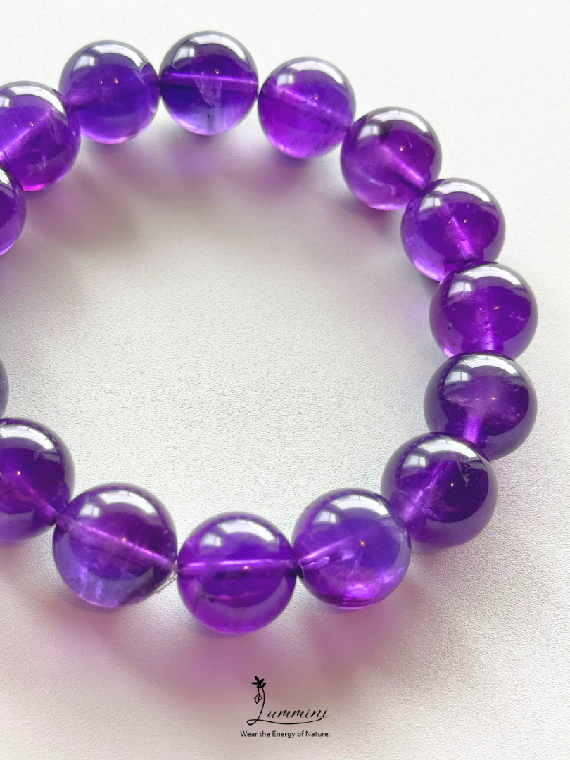 AAA+ Genuine Uruguayan Amethyst Statement Bracelet – 13.5mm