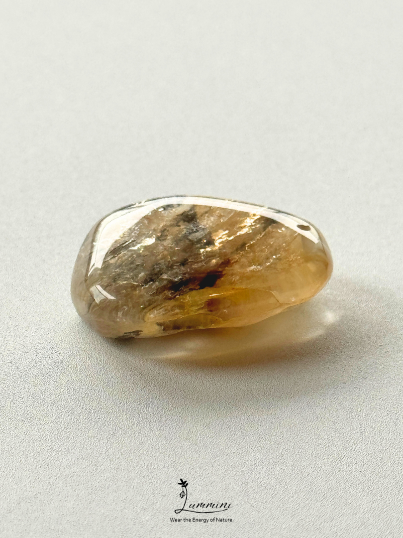 Natural Dendritic Garden Quartz Pendant – Tree-Like Inclusions – 30.5mm