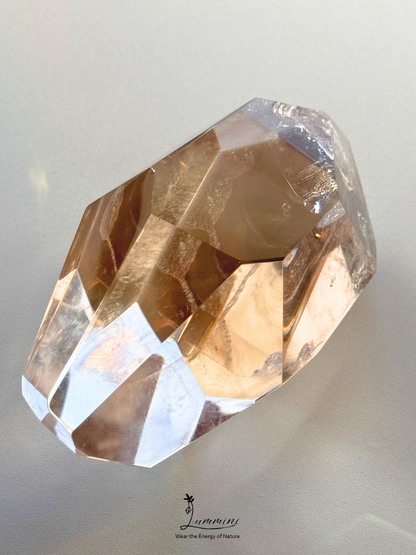Large AAA Natural Smoky Quartz Freeform Display Stone – Multi-Faceted Hand Cut – 300g, 97mm