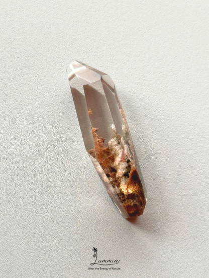 Natural Garden Quartz Point Pendant with Scenic Mineral Inclusions – One of a Kind