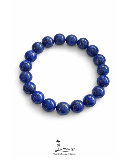Lapis Lazuli Bracelet · Royal Blue & Golden Night · 9.5mm