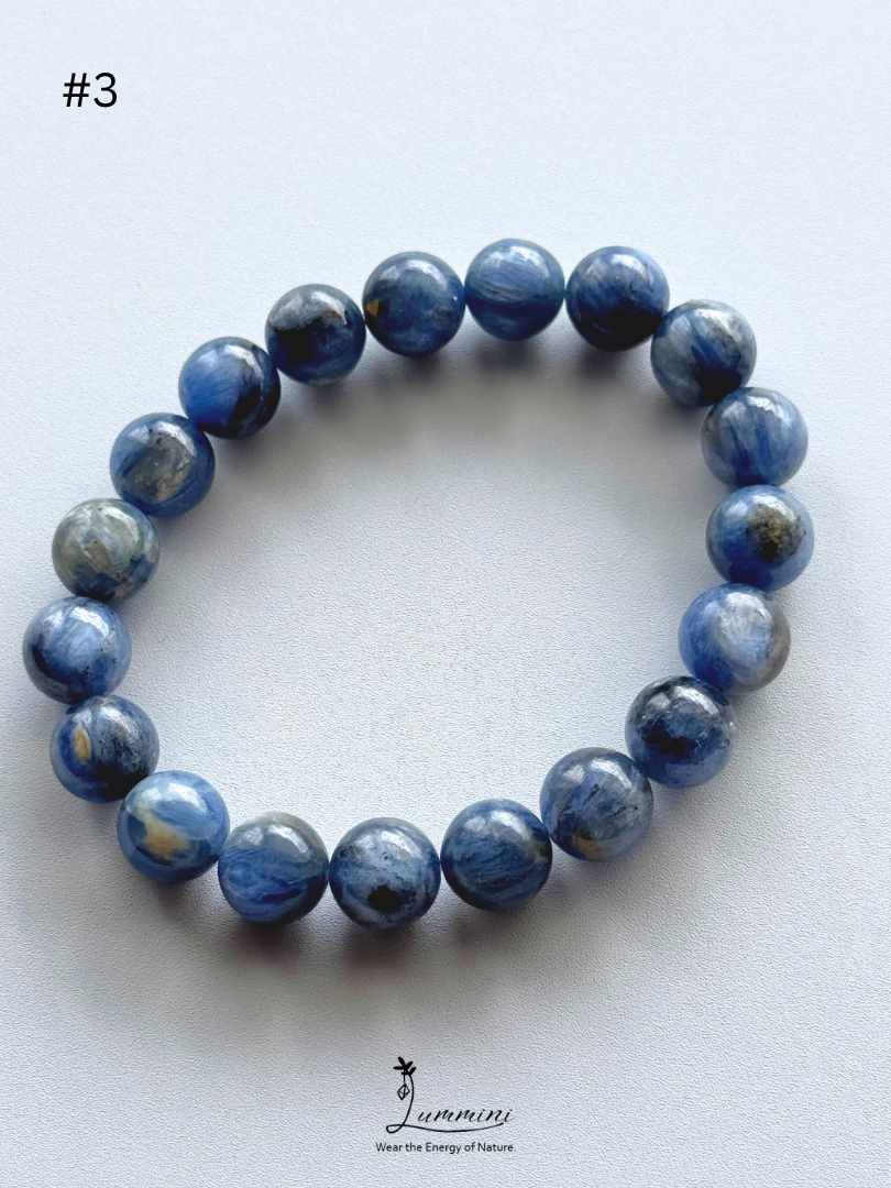 Natural Blue Kyanite in Quartz Bracelet – One of a Kind, Choose Your Piece