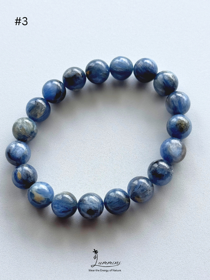Natural Blue Kyanite in Quartz Bracelet – One of a Kind, Choose Your Piece