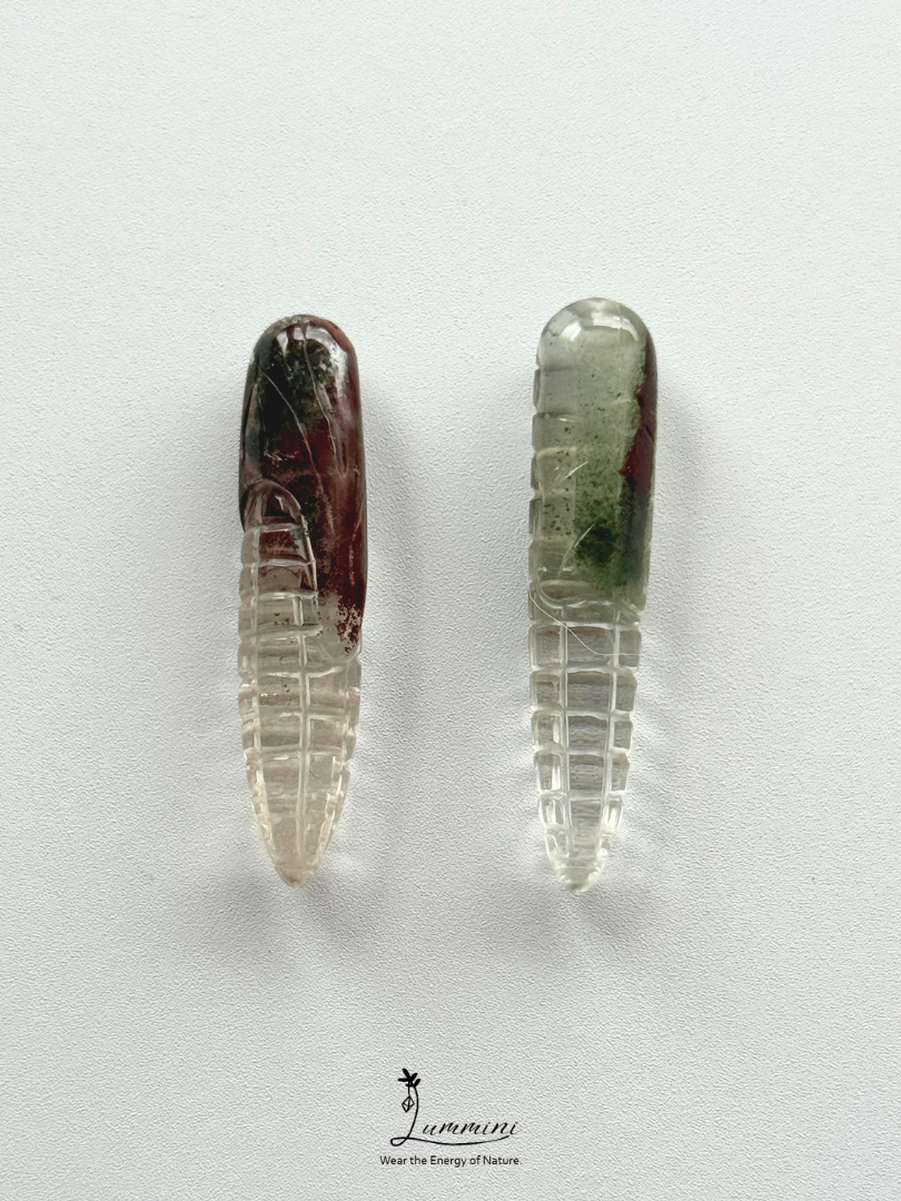 Natural Garden Quartz Corn Pendant – Choose Your Piece – V-Drilled