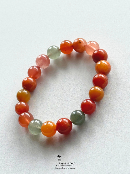 Natural Multicolour Rabbit Hair Quartz Bracelet - One of a Kind– 10mm