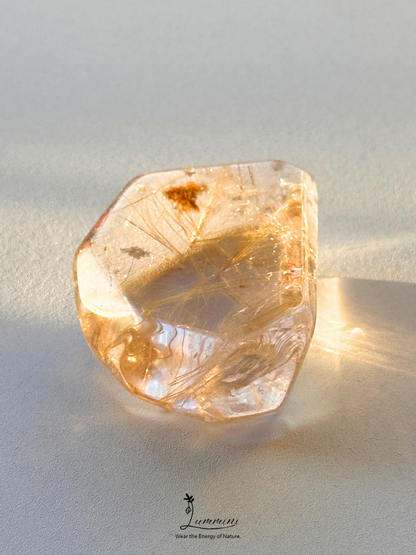Natural Golden Rutilated Quartz Pocket Stone - 27g