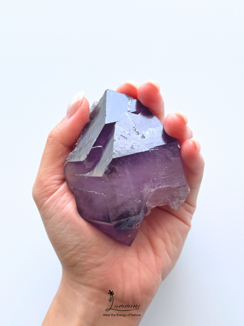 Natural Brazil Amethyst Castle Formation Display Specimen with Record Keeper & Akashic Lines