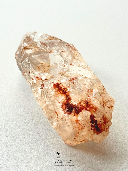 Natural Namibian High-Clarity Quartz Specimen with Growth Striations – 57g, 67mm