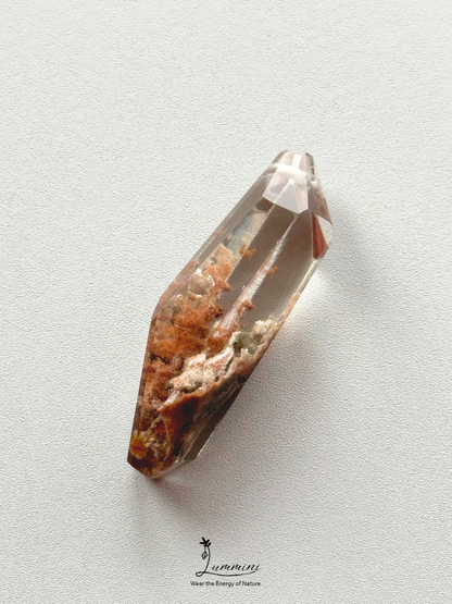 Natural Garden Quartz Point Pendant with Scenic Mineral Inclusions – One of a Kind