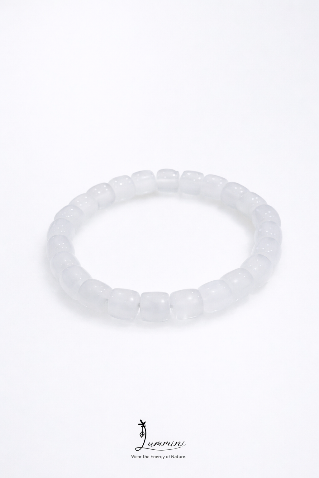 White Agate Bracelet · Calm Balance & Soft Energy