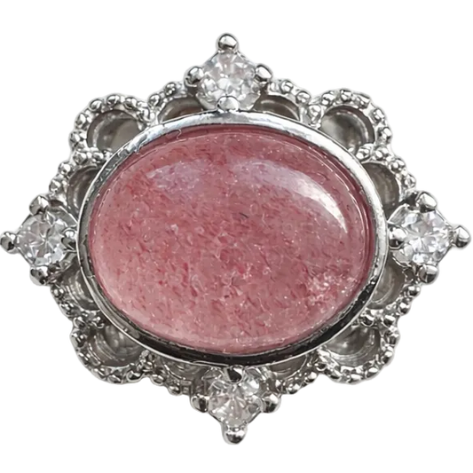 Strawberry Quartz in Vintage Frame