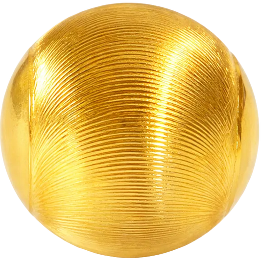 18K Gold-Plated Fine Textured Cat Eye Round Bead · 6mm