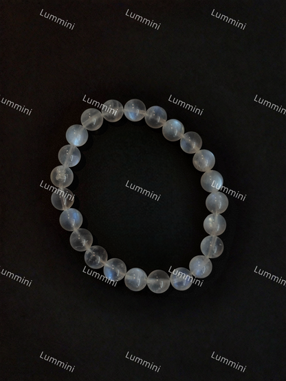 Blue Moonstone Bracelet · Intuition & Calm Energy · 7mm / 8mm