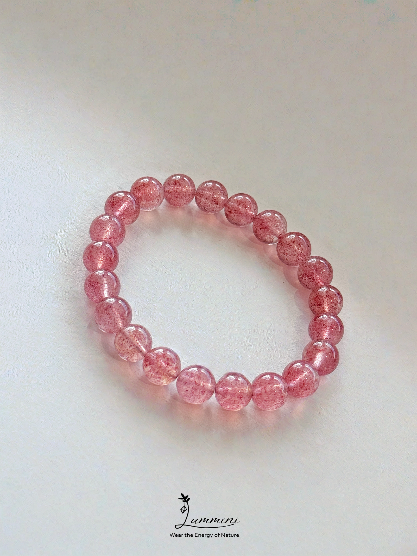 Strawberry Quartz Bracelet · Sweet Love Energy · 7mm / 9mm