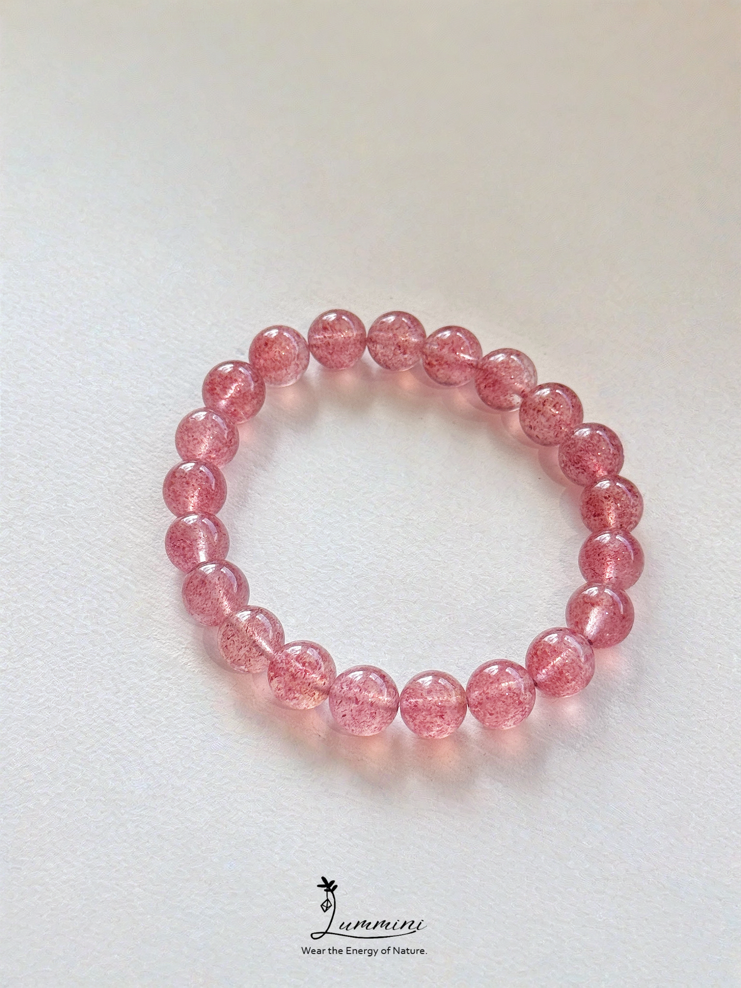 Strawberry Quartz Bracelet · Sweet Love Energy · 7mm / 9mm