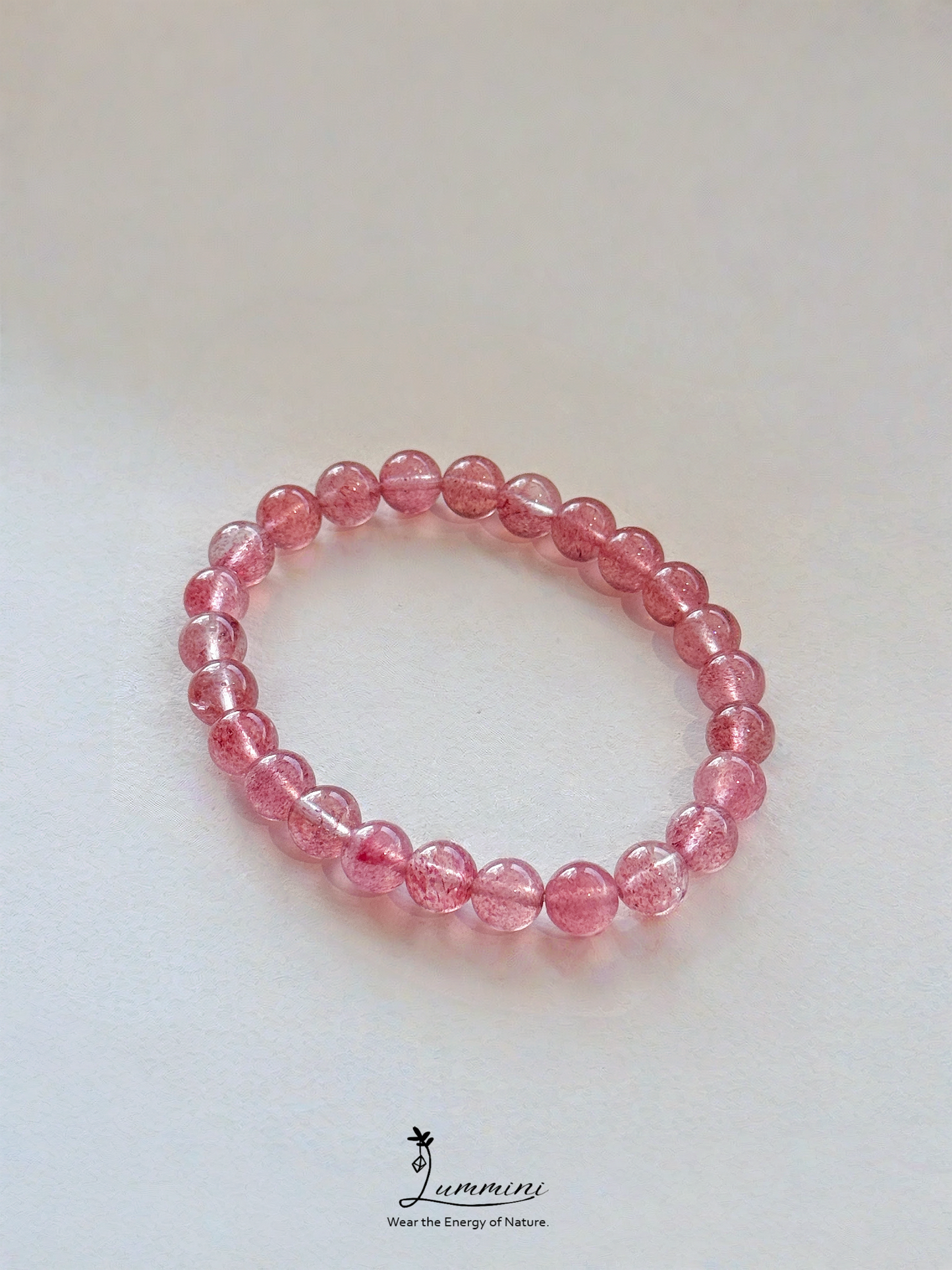Strawberry Quartz Bracelet · Sweet Love Energy · 7mm / 9mm