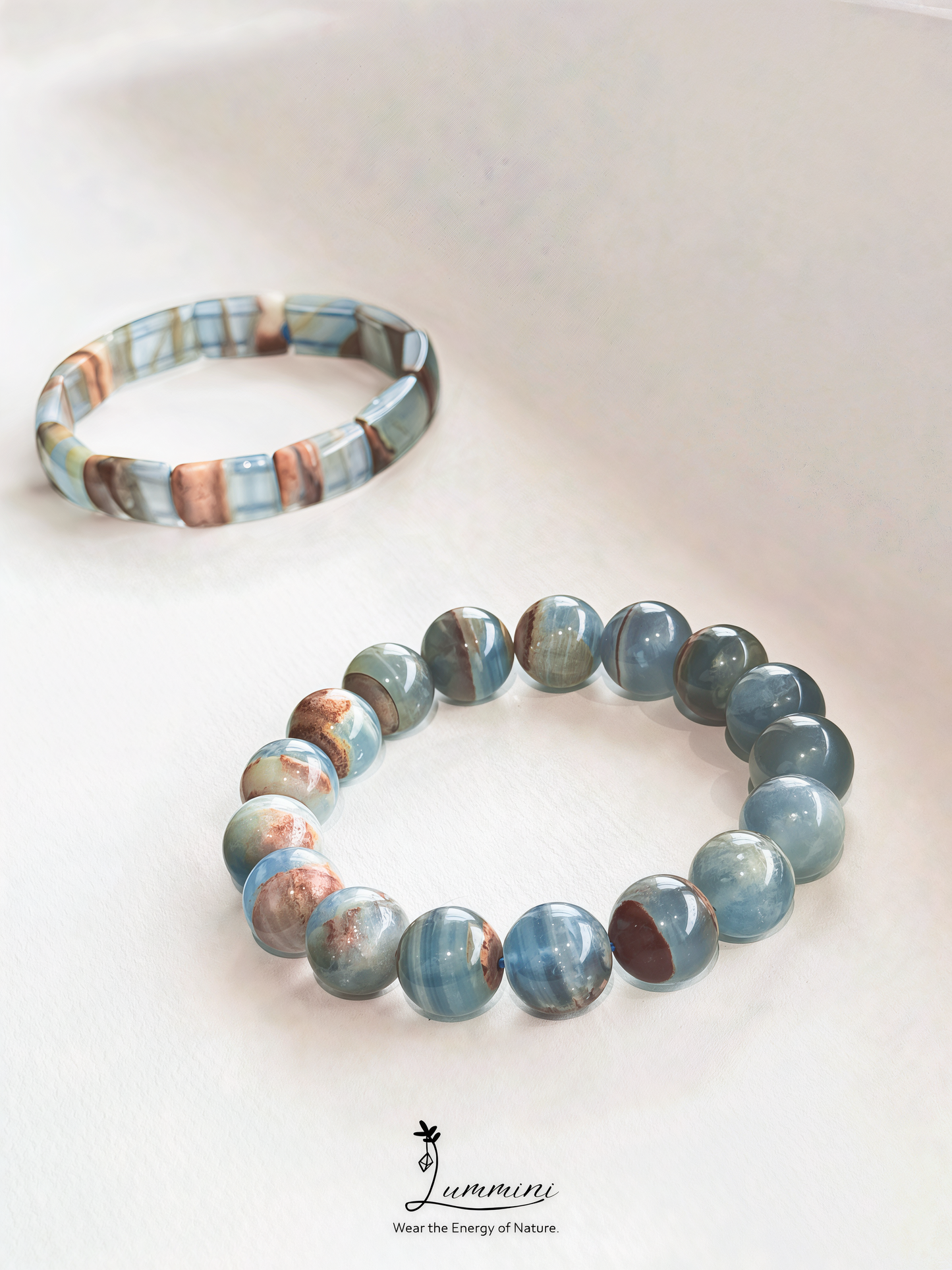 Blue Calcite Bracelet / Bar Bracelet · Ocean Energy & Calm Flow