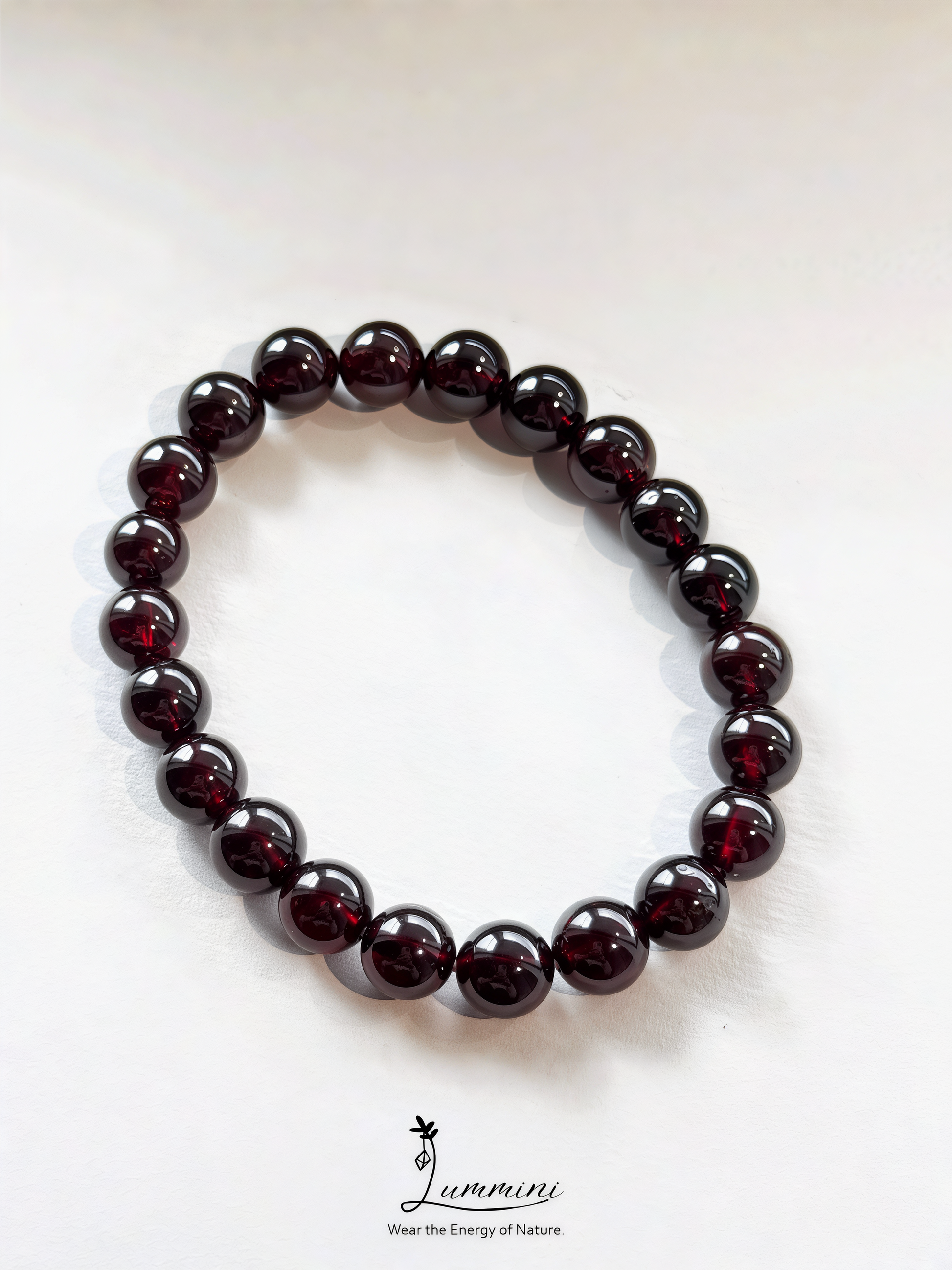 Garnet Bracelet · Deep Energy & Inner Strength · 8mm