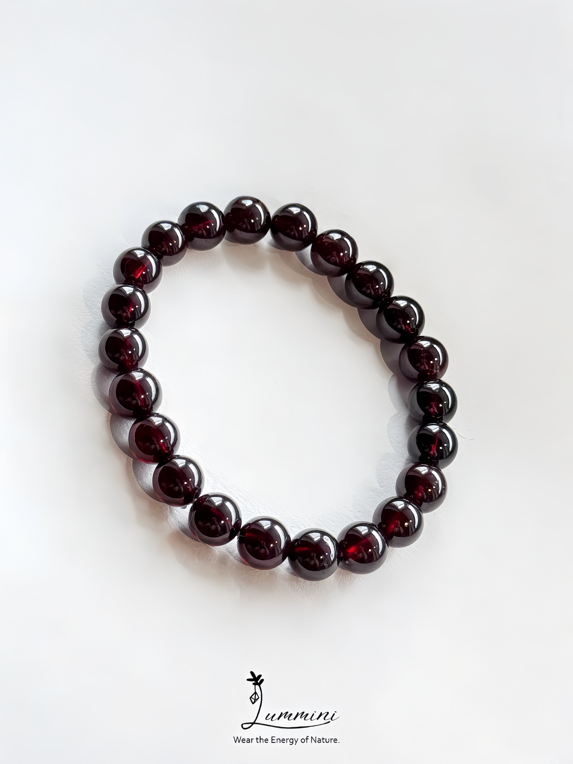Garnet Bracelet · Deep Energy & Inner Strength · 8mm
