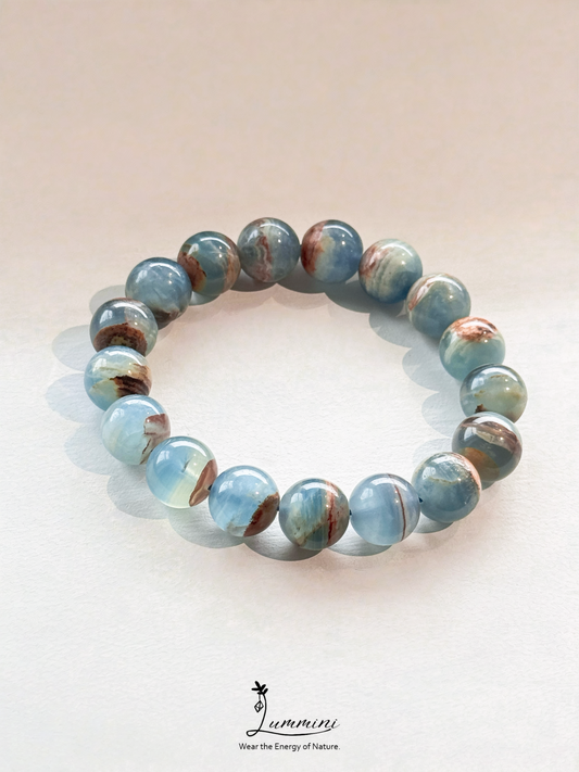 Blue Calcite Bracelet / Bar Bracelet · Ocean Energy & Calm Flow