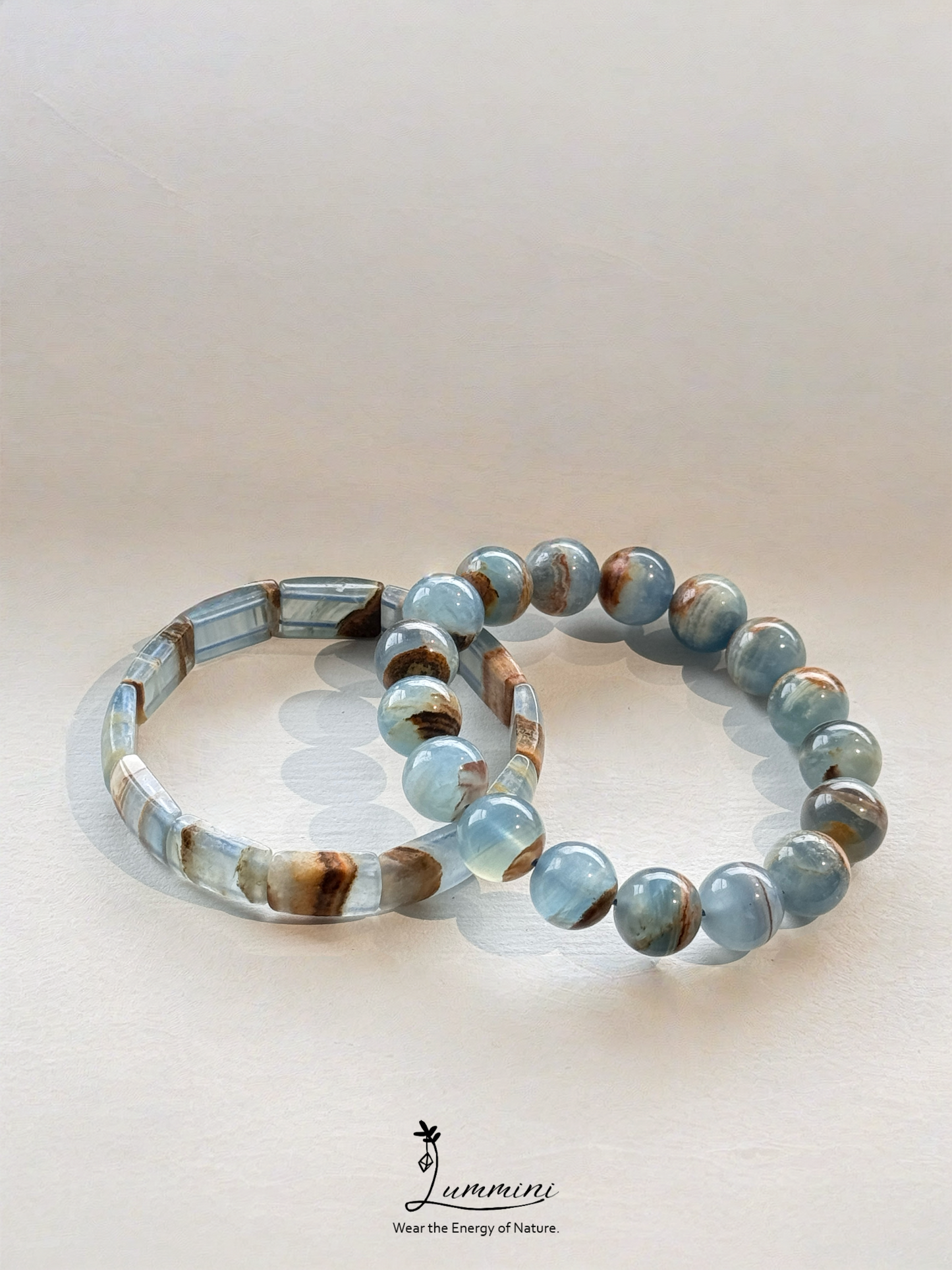 Blue Calcite Bracelet / Bar Bracelet · Ocean Energy & Calm Flow