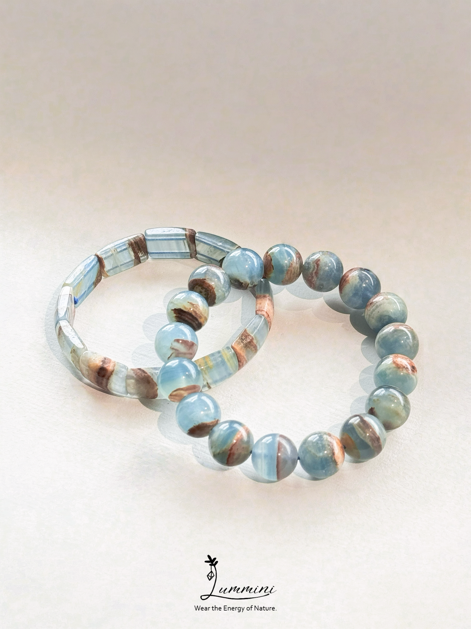 Blue Calcite Bracelet / Bar Bracelet · Ocean Energy & Calm Flow