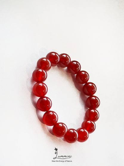 Red Agate Bracelet · Rich Energy & Confidence · 12mm