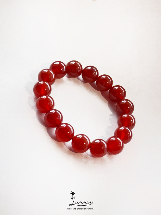 Red Agate Bracelet · Rich Energy & Confidence · 12mm