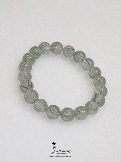Green Rutilated Quartz Bracelet · Growth & Abundance · 9-10mm