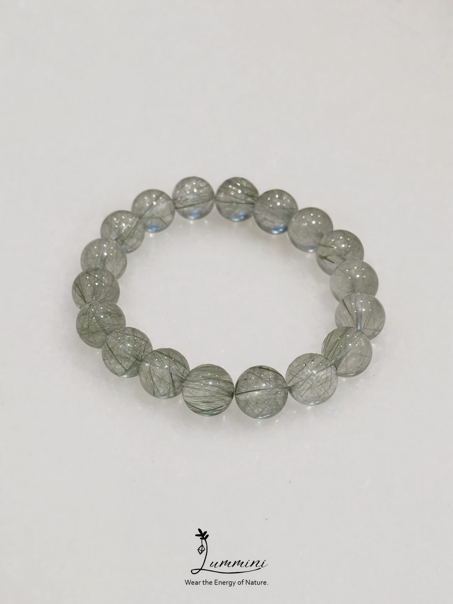 Green Rutilated Quartz Bracelet · Growth & Abundance · 9-10mm
