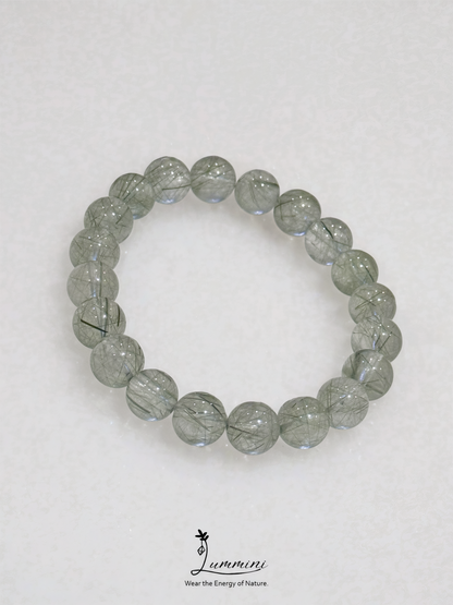 Green Rutilated Quartz Bracelet · Growth & Abundance · 9-10mm