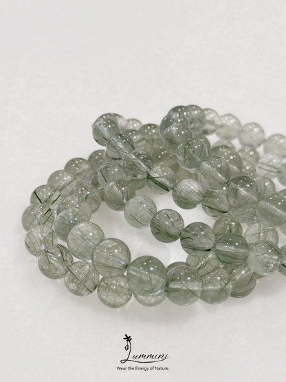 Green Rutilated Quartz Bracelet · Growth & Abundance · 9-10mm