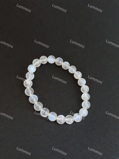 Blue Moonstone Bracelet · Intuition & Calm Energy · 7mm / 8mm